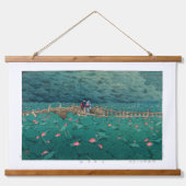 ukiyoe - hasui - m05 - Bentenike Pond, Shiba - Wandteppich Mit Holzrahmen (Vorne)
