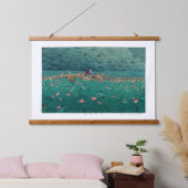 ukiyoe - hasui - m05 - Bentenike Pond, Shiba - Wandteppich Mit Holzrahmen (Schlafzimmer)