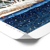 ukiyoe - Hasui - m06 - Schnee beim Schrein Eintrit Poster (Ecke)