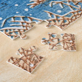 ukiyoe - Hasui - m06 - Schnee beim Schrein Eintrit Puzzle (Seite)