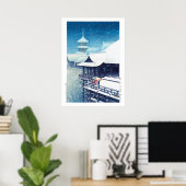 ukiyoe - Hasui - m07 - Frühjahrsschnee - Poster (Heimbüro)