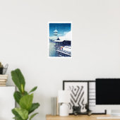 ukiyoe - Hasui - m07 - Frühjahrsschnee - Poster (Heimbüro)
