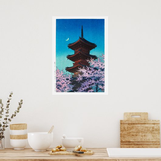 ukiyoe - Hasui - m08 - Frühjahrs-Abend - Poster (Küche)