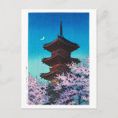 ukiyoe - Hasui - m08 - Frühjahrs-Abend - Postkarte (Vorderseite)