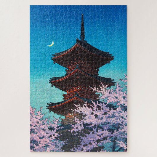 ukiyoe - Hasui - m08 - Frühjahrs-Abend - Puzzle (Vertikal)