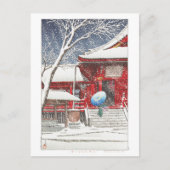 ukiyoe - Hasui - m09 - Schnee bei Ueno Kiyomizudo Postkarte (Vorderseite)