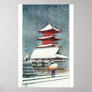 ukiyoe - hasui - m10 - Toshogu-Schrein, Ueno - Poster