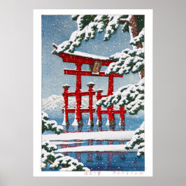 ukiyoe - Hasui - m11 - Schnee am Miyajima-Schrein  Poster