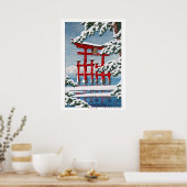 ukiyoe - Hasui - m11 - Schnee am Miyajima-Schrein  Poster (Küche)
