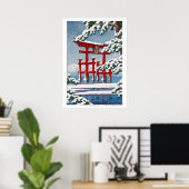 ukiyoe - Hasui - m11 - Schnee am Miyajima-Schrein  Poster (Heimbüro)