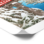 ukiyoe - Hasui - m12 - Schnee an der Shinkyo Bridg Poster (Ecke)