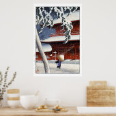 ukiyoe hasui n04 Zōjō-ji Temple in Shiba Poster (Küche)