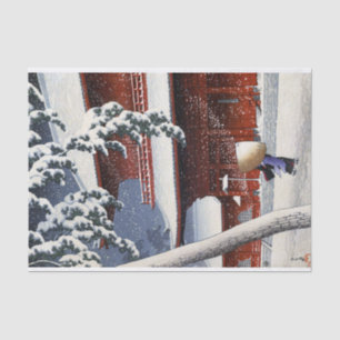 ukiyoe hasui n04 Zōjō-ji Temple in Shiba Seidenpapier