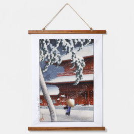 ukiyoe hasui n04 Zōjō-ji Temple in Shiba Wandteppich Mit Holzrahmen