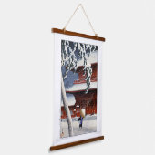 ukiyoe hasui n04 Zōjō-ji Temple in Shiba Wandteppich Mit Holzrahmen (Gewinkelt)