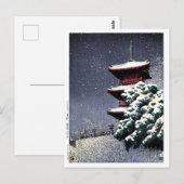 ukiyoe hasui n06 Yasugi Kiyomizu Temple Postkarte (Vorne/Hinten)