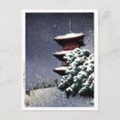 ukiyoe hasui n06 Yasugi Kiyomizu Temple Postkarte (Vorderseite)