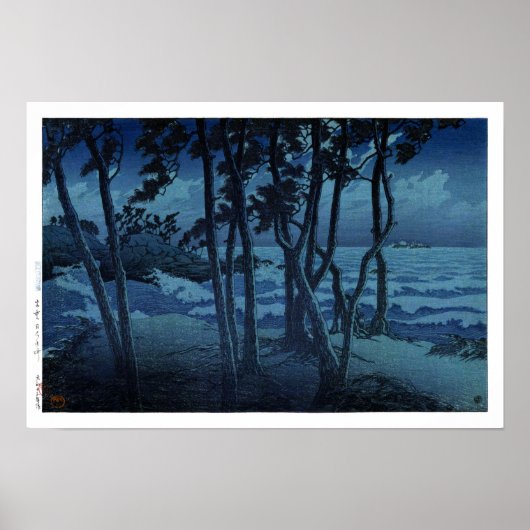 ukiyoe hasui n10 Hinomisaki in Izumo Poster (Vorne)