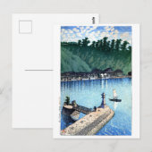 ukiyoe hasui n12 Mihogaseki, Izumo Postkarte (Vorne/Hinten)