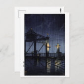 ukiyoe hasui n13 Shin Ohashi Bridge Postkarte (Vorne/Hinten)