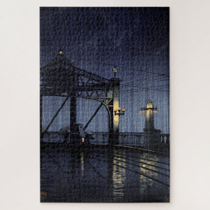 ukiyoe hasui n13 Shin Ohashi Bridge Puzzle