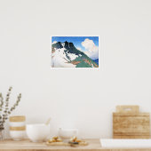 ukiyoe hasui n21 Berg Asahi aus gesehen ... Poster (Küche)