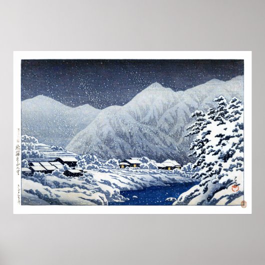 ukiyoe hasui n22 Nakayamashichiri, Hida Poster (Vorne)