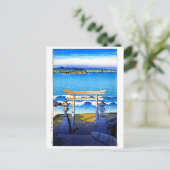 ukiyoe hasui n23 Futomi, Provinz Boso Postkarte (Stehend Vorderseite)