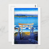 ukiyoe hasui n23 Futomi, Provinz Boso Postkarte (Vorne/Hinten)