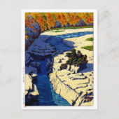 ukiyoe hasui n24 ezame on the Kiso River Postkarte (Vorderseite)