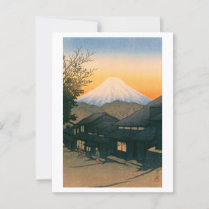 ukiyoe hasui No53 Mt. Fuji aus Yui-cho gesehen Postkarte