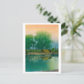 ukiyoe hasui No56 Dawn in Tsuchiura Postkarte (Stehend Vorderseite)