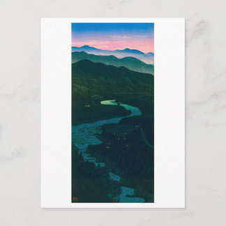 ukiyoe hasui No58 Etchu’s Ioritani Pass Postkarte