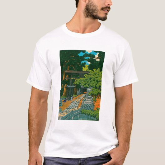 ukiyoe hasui No60 Kumagaya Dairai Shrine T-Shirt (Vorderseite)