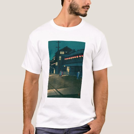 ukiyoe hasui No61 Evening falls on Sōemonchō T-Shirt (Vorderseite)