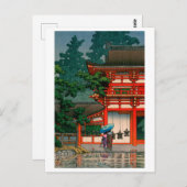 ukiyoe hasui No62 Kasuga Shrine in Nara Postkarte (Vorne/Hinten)