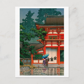 ukiyoe hasui No62 Kasuga Shrine in Nara Postkarte