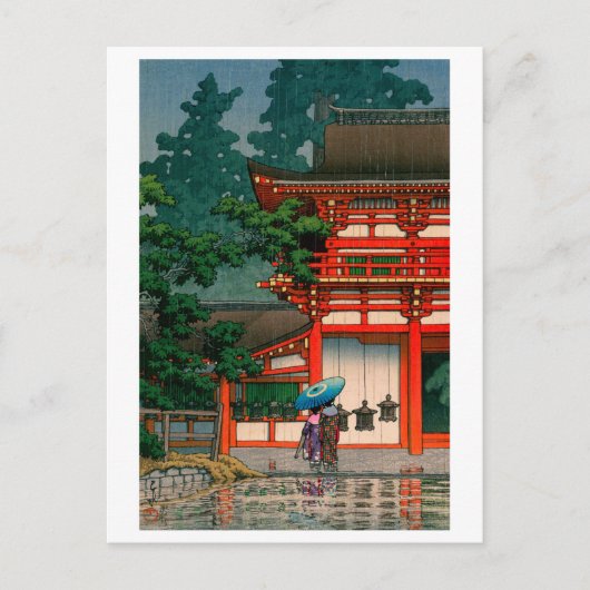 ukiyoe hasui No62 Kasuga Shrine in Nara Postkarte (Vorderseite)