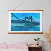 ukiyoe - hasui - No.11 Kiyosu Bridge - Wandteppich Mit Holzrahmen (Schlafzimmer)