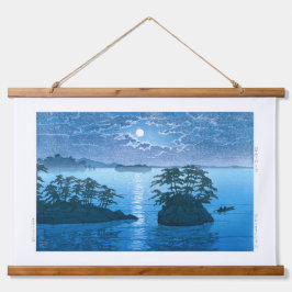 Ukiyoe - Hasui - No.23 Futago Island, Matsushima - Wandteppich Mit Holzrahmen
