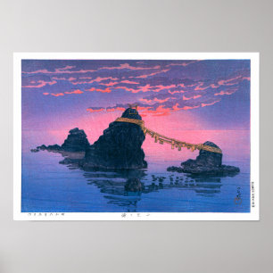 ukiyoe - hasui - No.25 Die paar Felsen von ... Poster