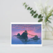 ukiyoe - hasui - No.25 Die paar Felsen von ... Postkarte (Stehend Vorderseite)