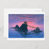 ukiyoe - hasui - No.25 Die paar Felsen von ... Postkarte (Vorne/Hinten)