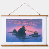 ukiyoe - hasui - No.25 Die paar Felsen von ... Wandteppich Mit Holzrahmen (Vorne)