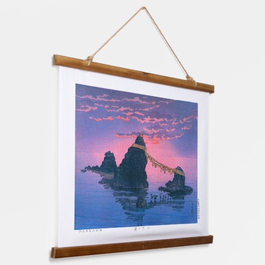 ukiyoe - hasui - No.25 Die paar Felsen von ... Wandteppich Mit Holzrahmen (Gewinkelt)