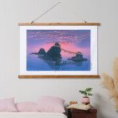 ukiyoe - hasui - No.25 Die paar Felsen von ... Wandteppich Mit Holzrahmen (Schlafzimmer)