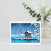 ukiyoe - hasui - No.28 Kansanomiya Shrine an ... Postkarte (Stehend Vorderseite)