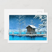 ukiyoe - hasui - No.28 Kansanomiya Shrine an ... Postkarte (Vorne/Hinten)