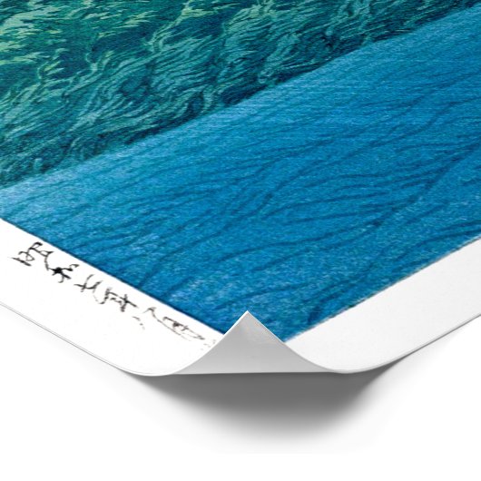 ukiyoe - hasui - No.35 Abend Dusche in Imai ... Poster (Ecke)