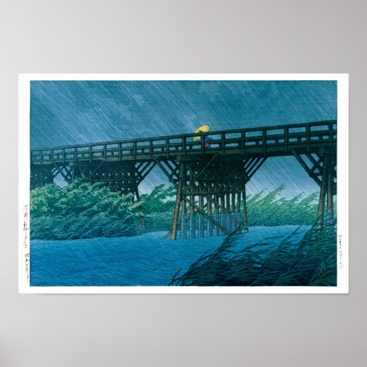 ukiyoe - hasui - No.35 Abend Dusche in Imai ... Poster (Vorne)